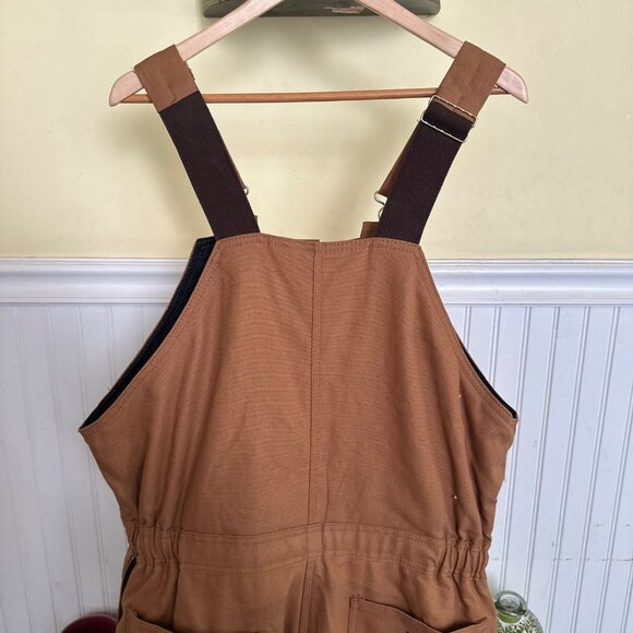 Dickies Mens Brown Insulated Bib Overalls Size L - Picture 10 of 10